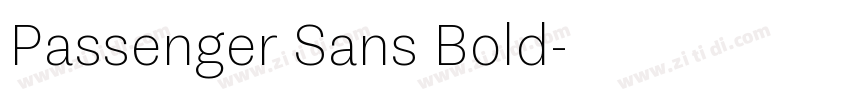 Passenger Sans Bold字体转换